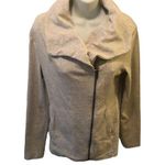 Banana Republic Heather Gray Full Zip Knit Jacket Sz. S Shawl Collar Pockets Photo 0