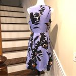 J.Crew Lilac Navy Large Floral Sleeveless Round Neck Fit & Flare Dress Sz 6 NWT Photo 2