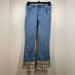 Show Me Your Mumu Miramar High-Waist Boyfriend Jeans Tassel Straight Leg 27 Photo 0