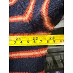 J.Crew Striped Lambswool Sweater Women's Size L Blue Orange Pullover Size L Photo 3