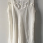 Vintage Victoria’s Secret 1997 Sheer White Slip Beaded Neckline Sleeveless 90s M Size M Photo 0