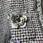 Rebecca Taylor | Houndstooth Tweed Jacket with Floral Appliqué Photo 10