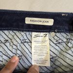 Seven7 Women's Dark Wash Straight Leg Mid Rise Raw Hem Size 10 Photo 9