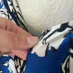 ZARA  Satin Floral WideLeg Jumpsuit with Knot Royal Blue Women’s Size XS NWT Photo 14