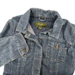Eddie Bauer Vintage Women Small Trucker Jean Buttoned Jacket Medium Wash Denim Photo 1