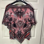 Avenue 18/20‎ Red & Black Printed Top Cape Overlay Photo 5