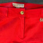 Michael Kors Basics Red Pants with Gold Accents Size 4 Photo 1