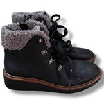 Dr. Scholl's Women's Love To Ankle Black Faux Leather Shearling Booties Sz 8 Photo 0