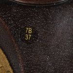 Truflex Kona Leather Tan High Heel Clogs Mules Boho Platform Shoes Size 7B Photo 9