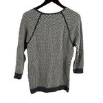 Club Monaco  Grey White Scoop Neck Wool Blend Sweater Size Small Photo 2