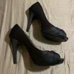 Lulu Townsend Black LT Mira Size 11 Peep Toe Heels Photo 10