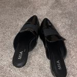 MIA Porsha black patent mules size 6 Photo 12