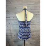 Lands' End Lands’ End Blue Printed Halter Tankini Top Size 10 Swim Top Good Condition Photo 2