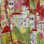 Talbots Sleeveless Dress Sz 8 Novelty Print Italy Italian Villa Floral Dancers Photo 5