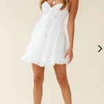 Selfie Leslie  Ruffle Hem‎ Babydoll Dress White - Size S - NEW With Tags. Photo 12