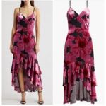 Hutch  Pink Floral Ruffle High Low Dress Size 6 NWT Cocktail Wedding Guest Photo 1