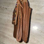 Fossil Vintage  Small Crossbody Purse Genuine Brown‎ Leather Beaded 6”x4.5” Photo 7