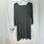 Anne Klein Charcoal Long Sleeve Dress Photo 2