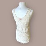 Free People Intimately Cream Sheer Lace Tunic size S Romantic Feminine Boho Photo 3