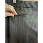 Lands' End  Women's Mid Rise Trouser Leg Pants Gray 16 XL Pinstripe Classic Fit Photo 1