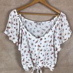 Gypsies & Moondust Flutter Sleeve Tie Front Boho Top NEW MEDIUM Photo 3