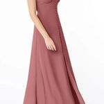 Azazie Women’s Alaya Ready to Ship Dusk Bridesmaid Dresses Size 6 in Desert Rose Photo 0