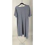 J.Jill Navy White Striped Knit Dress with Pockets Photo 3