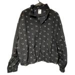 Nike Women’s Size XL Sportswear Air Aop Crop Windbreaker In Black Pullover Photo 1