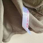 Free People Dani Tank Top Army Green Womens Size XS Double V Neck Ribbed Photo 4