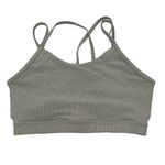 Glyder  Blue Striped Strappy Sports Bra Size Medium Photo 0