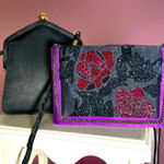 La Regale Lot Of 2 Vintage Evening Hand Bags Purse Clutch  Black Beaded Small Photo 0