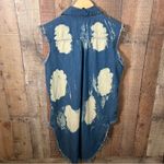 Distressed Bleached Denim Vest XL Grunge Punk Sleeveless Shirt Thrill Jeans Edgy Blue Photo 5