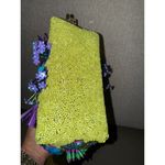 Green Beaded NWT Viral Handcrafted in India Embellished Drawstring Mini Handbag Photo 3