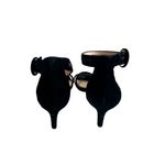 Antonio Melani Black Velvet Ankle Strap Kitten Heels Sandals Size 6 Photo 6