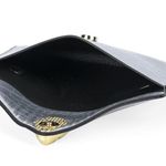 Faux Leather Croc Embossed Metallic Shoulder Bag, Crossbody Bag, Card Holder Silver Photo 4