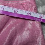 Lisa Ho Pink Metallic Pleated Midi Skirt Womens 2 Pink Party Evening Wear Shiny Photo 9