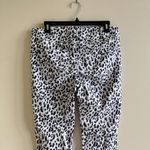 NYDJ Pull-On Denim Animal Print Skinny Ankle Jeans In Sateen With Slit Size 6 Photo 6