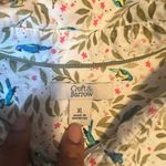 Croft & Barrow  Womens XL Button Up Shirt Long Sleeve Birds Floral Print White Photo 1
