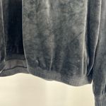 FILA  velour 1/4 zip black pullover hoodie XL casual active cropped sporty Y2K Photo 3