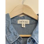 Cloth & Stone  Chambray Button Up Shirt Women XL Western Prairie Collared Blue Photo 2
