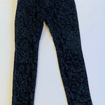 J Brand Brocade Skinny Leg Black and Blue Skinny Jeans Women’s Size 27 ~ Size 4 Photo 0