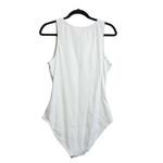 ANDIE NWT White Ribbed Knit Sleeveless Scoop Back Malibu One Piece Swimsuit XLT Photo 3