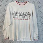 Guess Vintage 1989 Knitwear Sweatshirt “Mad for Plaid” Graphic White Red Trim Photo 0