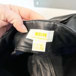 Maeve Anthropologie High Rise Naomi Faux Leather Flare Pants Black 4 Photo 2