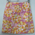 Lilly Pulitzer Vntg Mini Skirt Women Sz 0 Floral Short Lined Zip Pink Tropical Photo 6