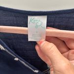 Kona Sol Blue Tunic Swim Cover-Up with White Embroidery Photo 5