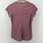 ASICS Women S Heathered Mauve Crewneck Short Sleeve T-Shirt Performance Workout Photo 1