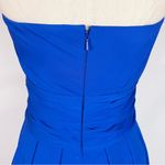David's Bridal DAVID’S BRIDAL Cobalt Blue Short Crinkle Chiffon Strapless Mini Dress 2 Photo 7