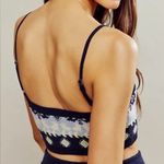 Free People  Intimately Falling For You Bralette Blue Motif Snowy‎ Combo Size XL Photo 12