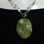 Green & White Necklace Green Photo 1